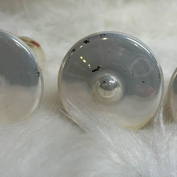 Vintage Krebs Christmas Glass Bell Ornament‎ Pearlescent Victorian Rose Set of 3 - Picture 2 of 5